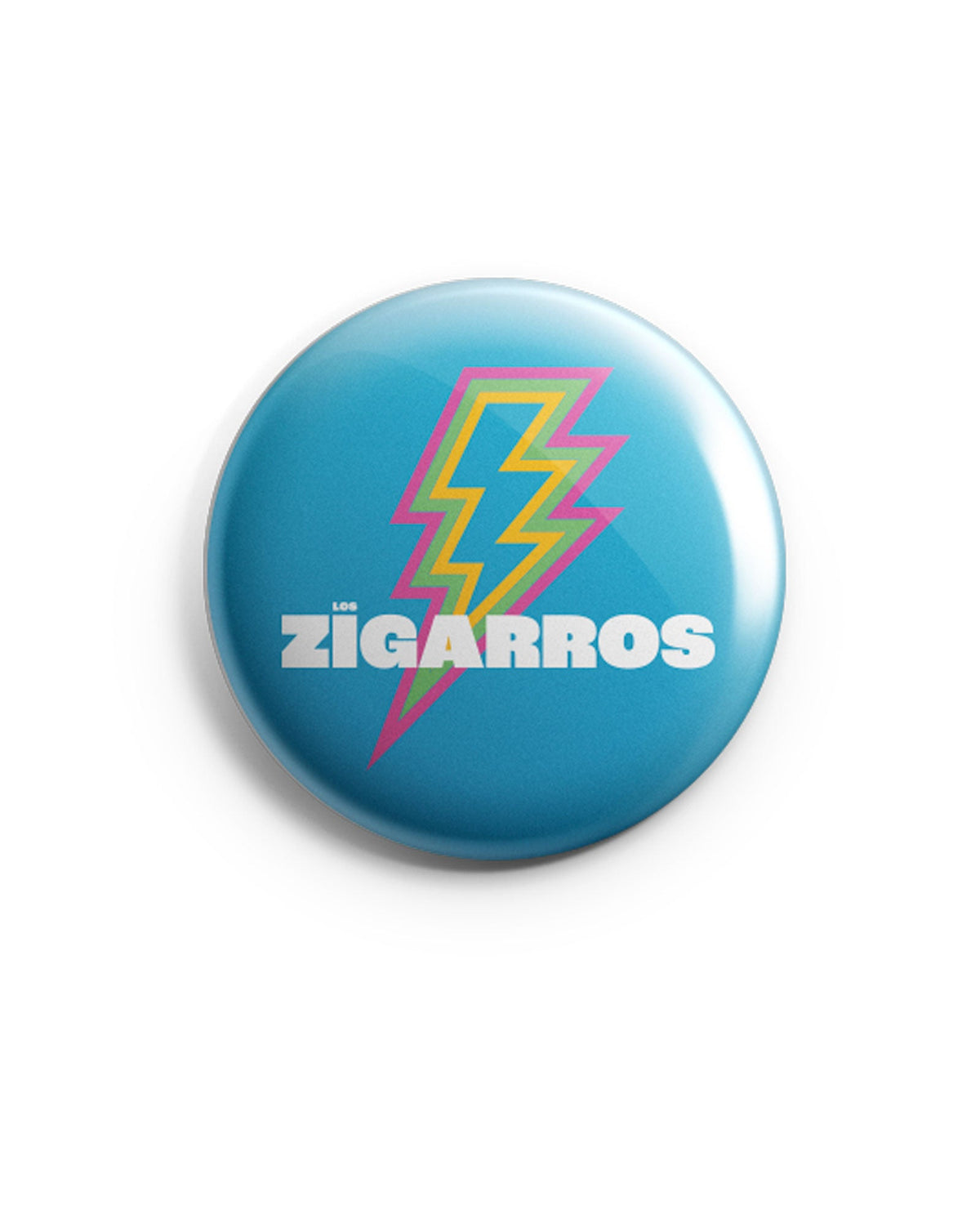 Los Zigarros - Chapa "Rayo" 38mm - Azul - D2fy · Rocktud - Los Zigarros