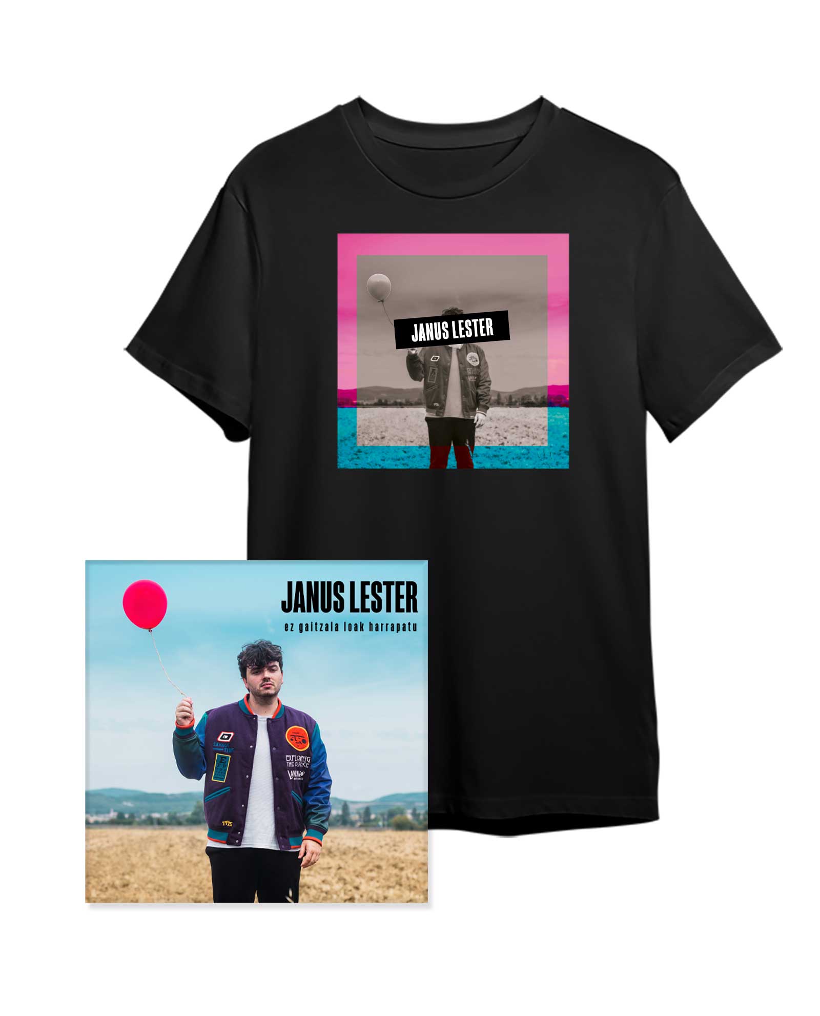 Pack Disco + Camiseta "ez gaitzala loak harrapatu" Negra - Janus Lester - Rocktud - Janus Lester