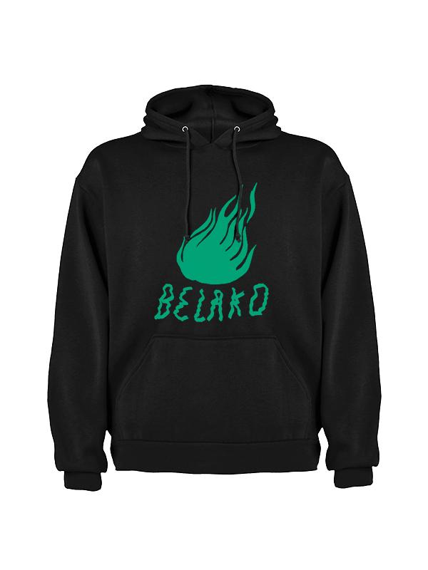 Sudadera Capucha Belako Negra - Fuego - Rocktud - Belako