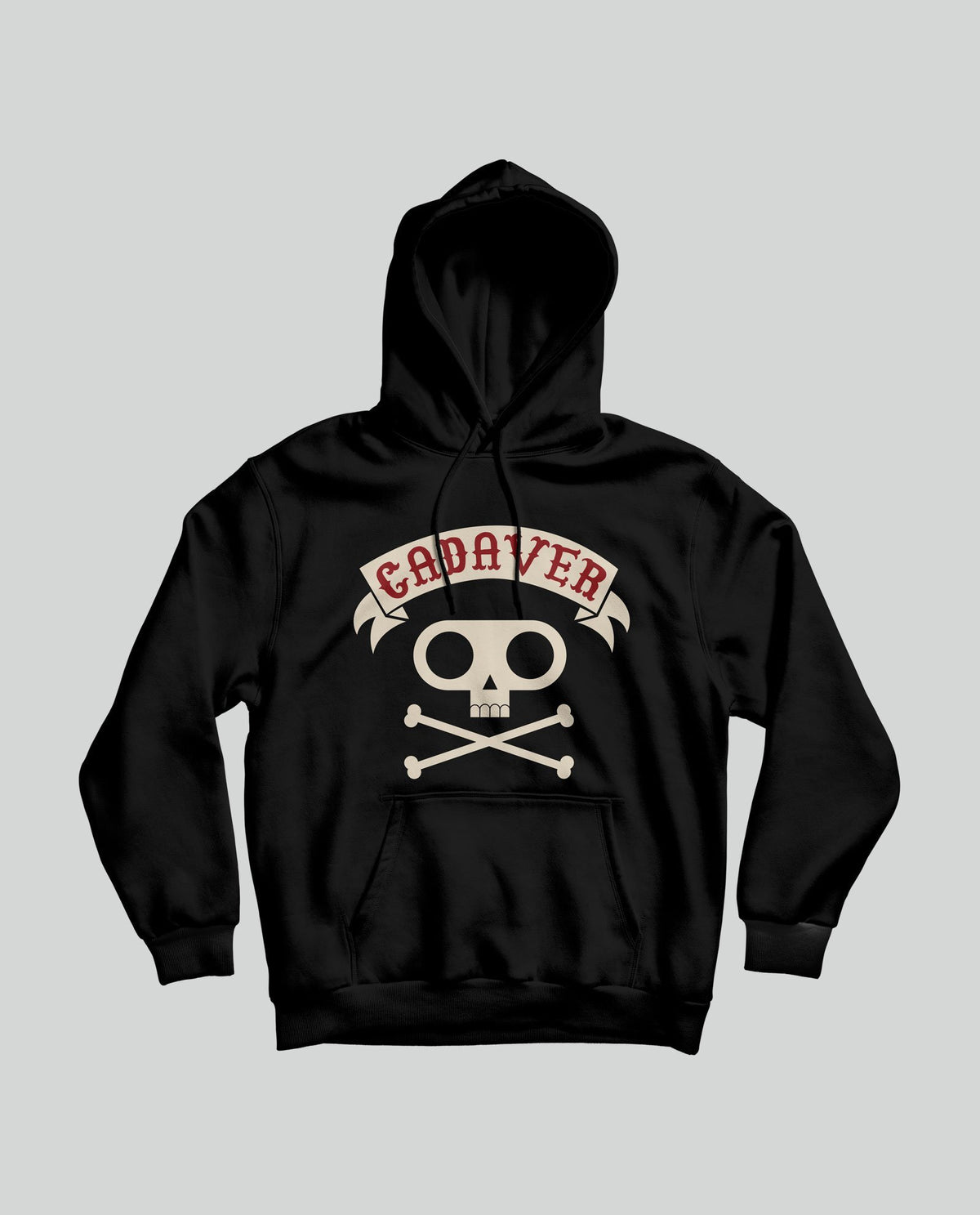 Sudadera capucha "Cadáver" Negra Unisex - Rocktud - Fito y Fitipaldis