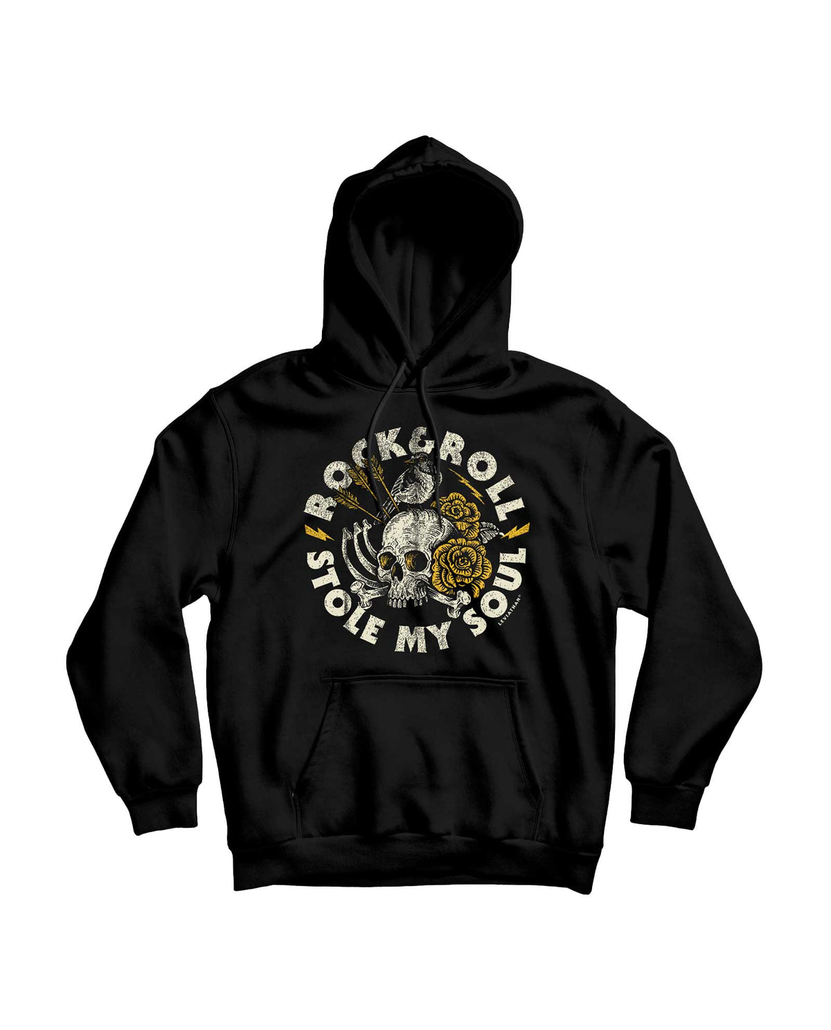 Sudadera Capucha Calavera "Rock & Roll Stole My Soul" - Leviathan Co. x Rocktud - Rocktud - Rocktud