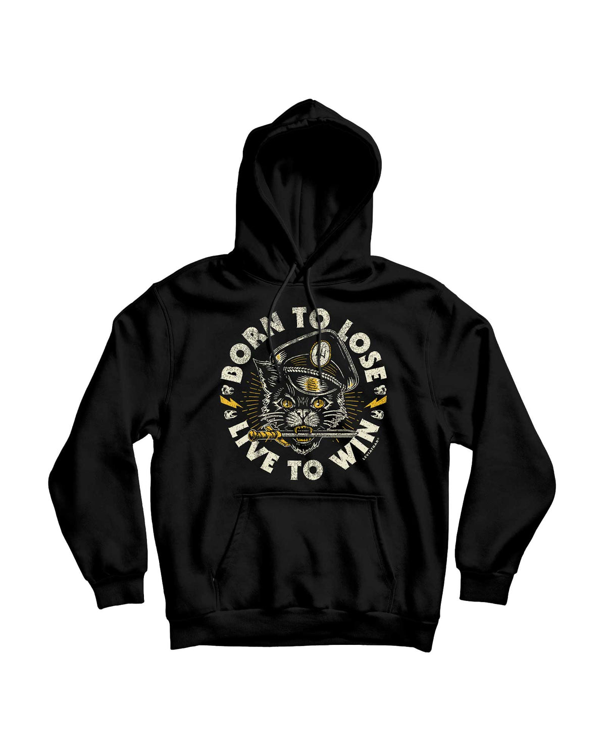 Sudadera Capucha Gato "Born To Lose, Live To Win" - Leviathan Co. x Rocktud - Rocktud - Rocktud