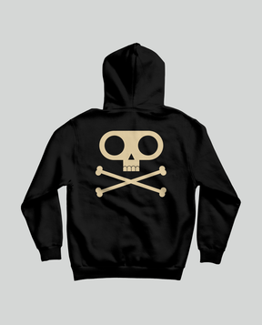 Sudadera capucha "Huesos" Negra Unisex - Rocktud - Fito y Fitipaldis