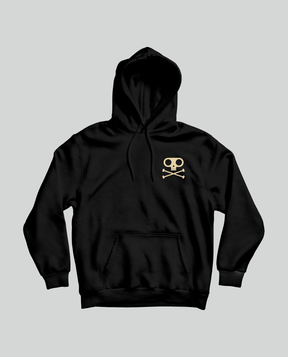 Sudadera capucha "Huesos" Negra Unisex - Rocktud - Fito y Fitipaldis