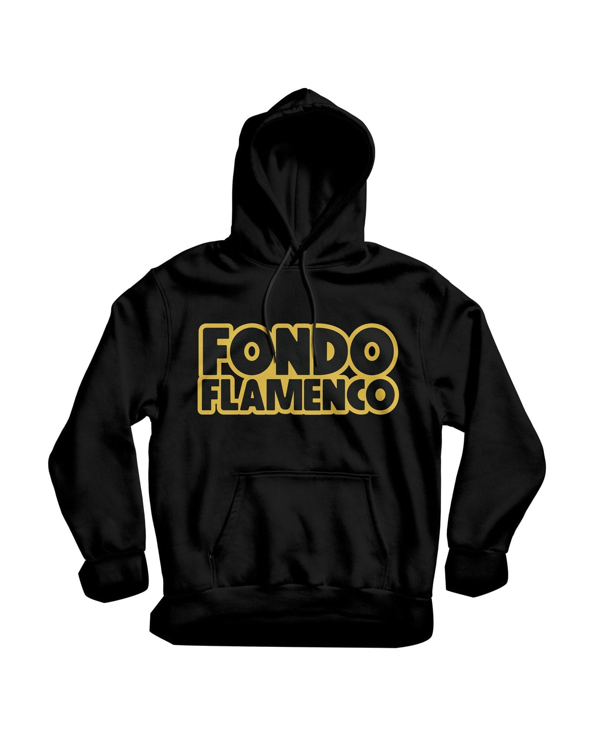 Sudadera Capucha Unisex Fondo Flamenco Logo - Negro - Rocktud - Fondo Flamenco