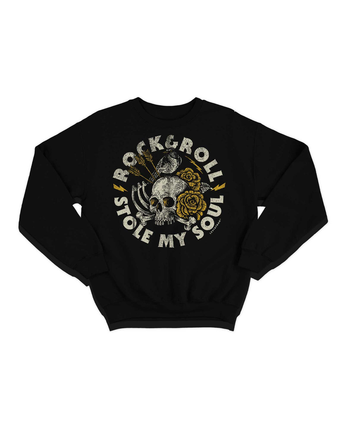 Sudadera Clásica Calavera "Rock & Roll Stole My Soul" - Leviathan Co. x Rocktud - Rocktud - Rocktud